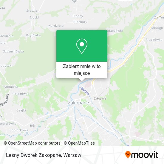 Mapa Leśny Dworek Zakopane