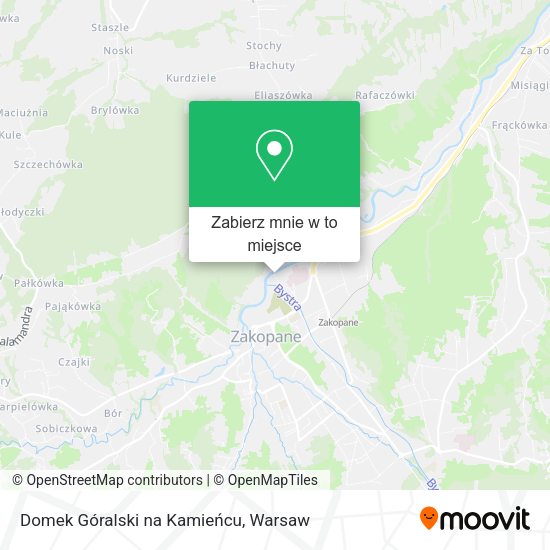 Mapa Domek Góralski na Kamieńcu