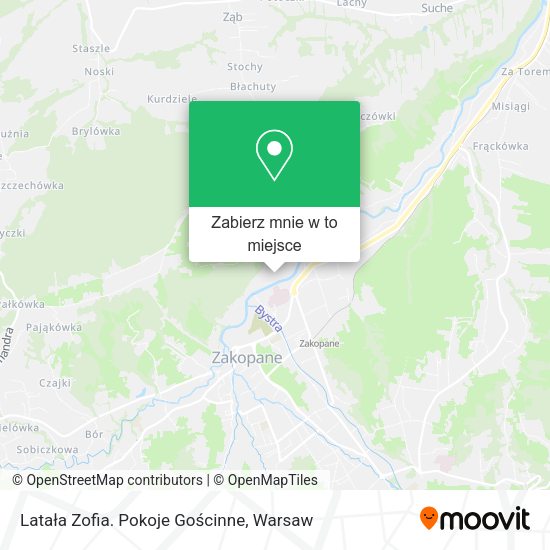 Mapa Latała Zofia. Pokoje Gościnne