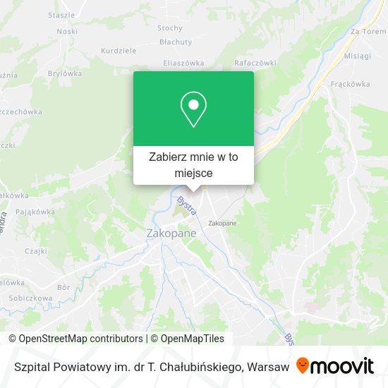 Mapa Szpital Powiatowy im. dr T. Chałubińskiego