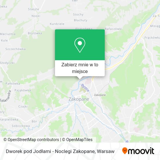 Mapa Dworek pod Jodłami - Noclegi Zakopane