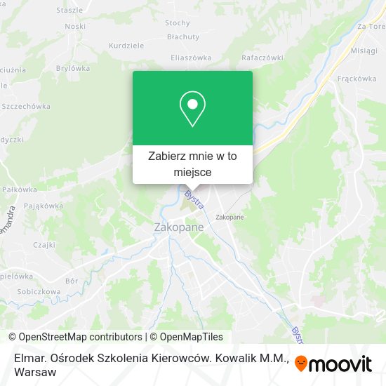 Mapa Elmar. Ośrodek Szkolenia Kierowców. Kowalik M.M.