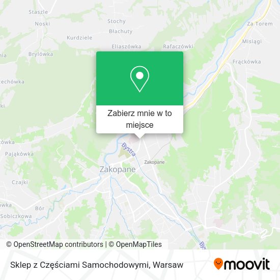 Mapa Sklep z Częściami Samochodowymi