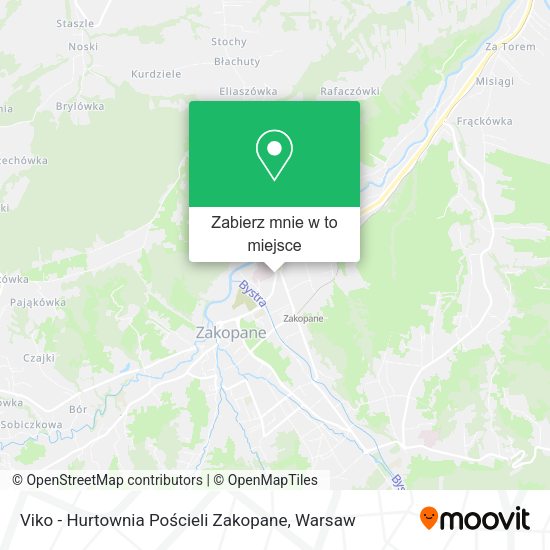 Mapa Viko - Hurtownia Pościeli Zakopane