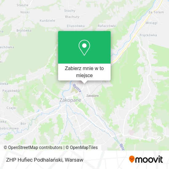 Mapa ZHP Hufiec Podhalański