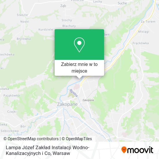 Mapa Lampa Józef Zakład Instalacji Wodno-Kanalizacyjnych i Co