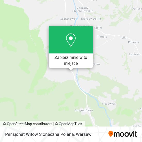 Mapa Pensjonat Witow Sloneczna Polana