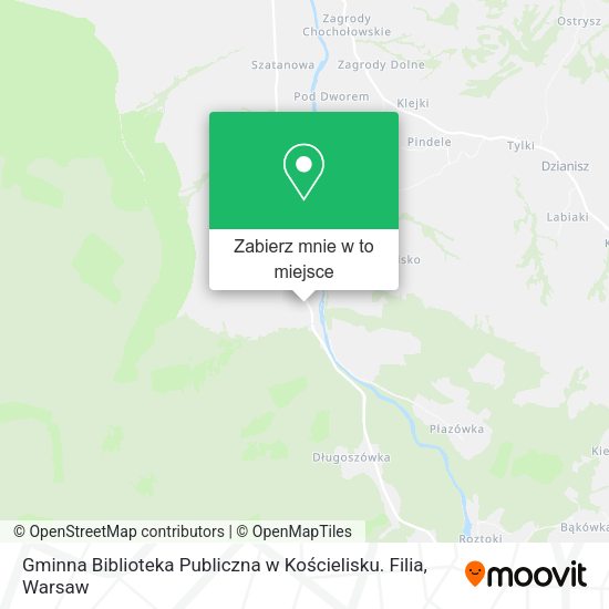 Mapa Gminna Biblioteka Publiczna w Kościelisku. Filia