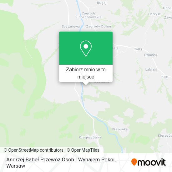 Mapa Andrzej Babeł Przewóz Osób i Wynajem Pokoi