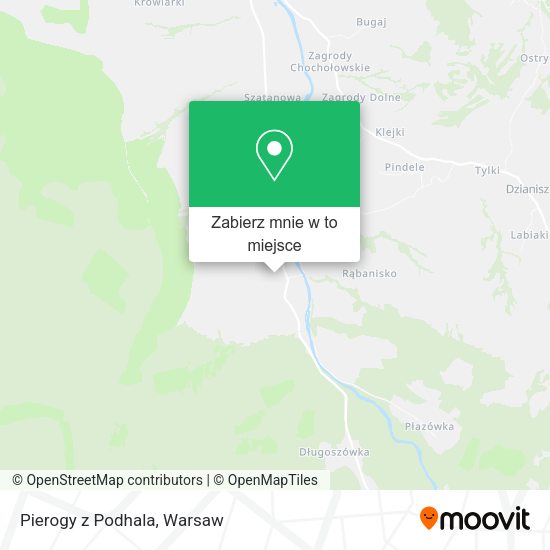 Mapa Pierogy z Podhala