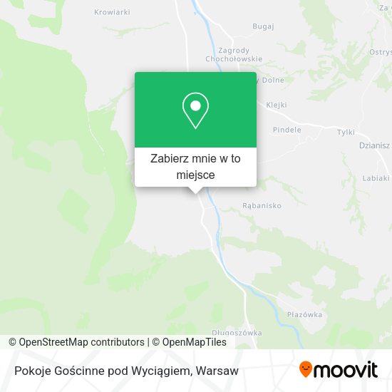 Mapa Pokoje Gościnne pod Wyciągiem