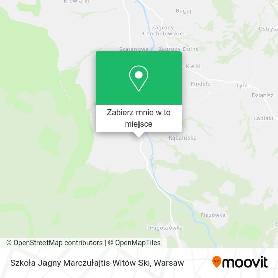 Mapa Szkoła Jagny Marczułajtis-Witów Ski