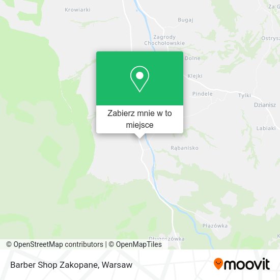 Mapa Barber Shop Zakopane