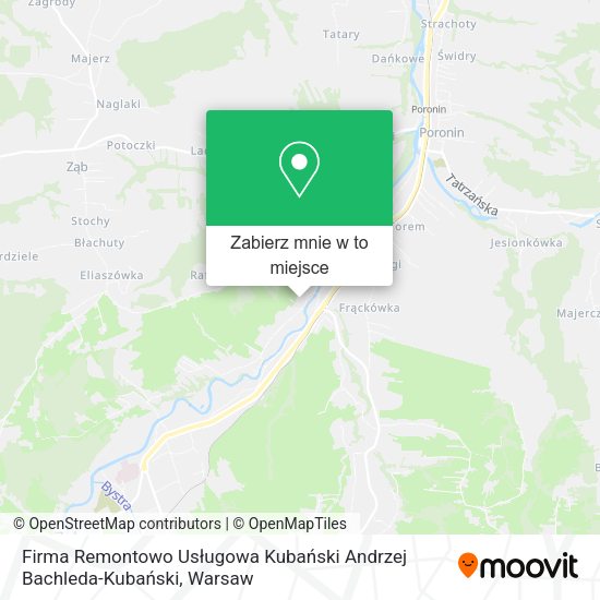 Mapa Firma Remontowo Usługowa Kubański Andrzej Bachleda-Kubański