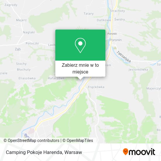 Mapa Camping Pokoje Harenda