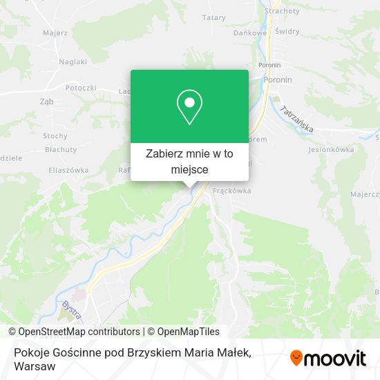 Mapa Pokoje Gościnne pod Brzyskiem Maria Małek