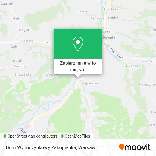 Mapa Dom Wypoczynkowy Zakopianka