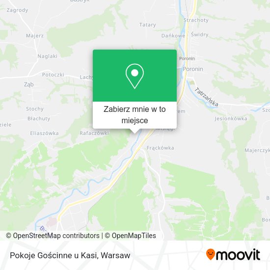 Mapa Pokoje Gościnne u Kasi