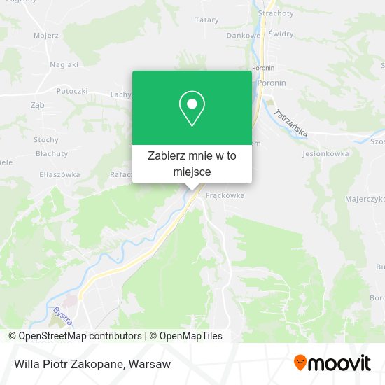 Mapa Willa Piotr Zakopane