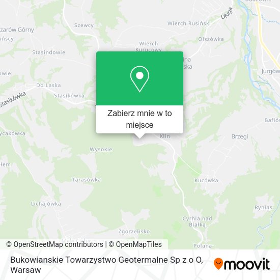 Mapa Bukowianskie Towarzystwo Geotermalne Sp z o O