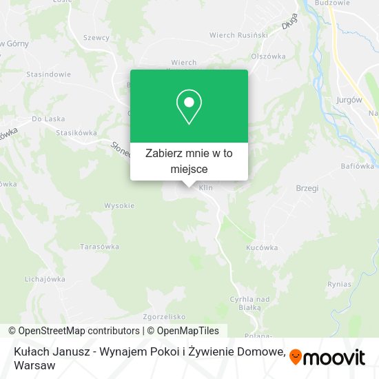 Mapa Kułach Janusz - Wynajem Pokoi i Żywienie Domowe