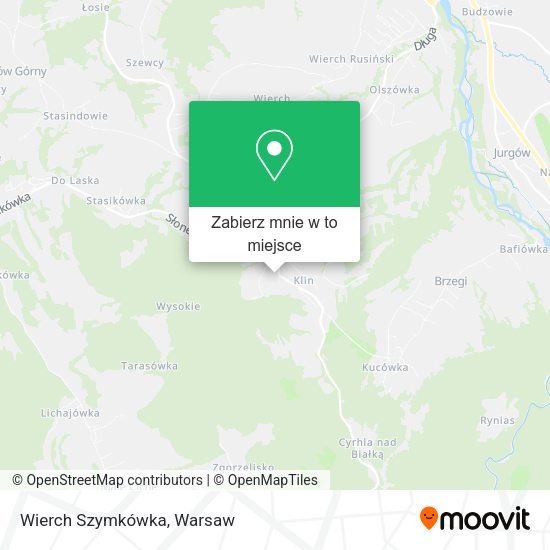 Mapa Wierch Szymkówka