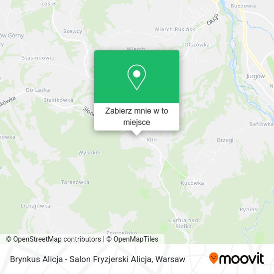 Mapa Brynkus Alicja - Salon Fryzjerski Alicja