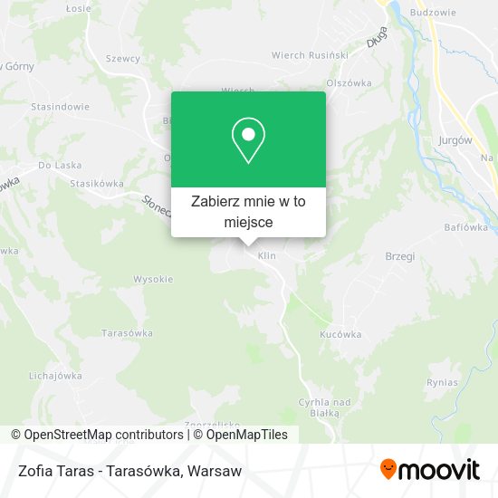 Mapa Zofia Taras - Tarasówka