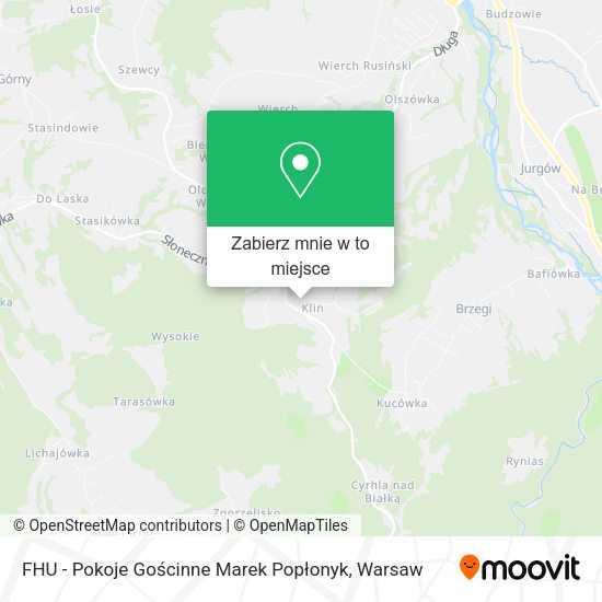 Mapa FHU - Pokoje Gościnne Marek Popłonyk