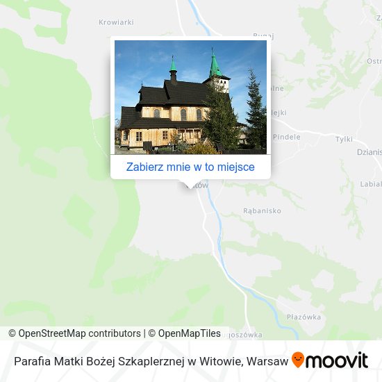 Mapa Parafia Matki Bożej Szkaplerznej w Witowie