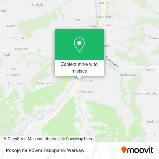 Mapa Pokoje na Równi Zakopane