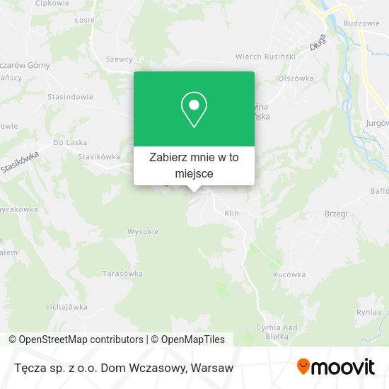 Mapa Tęcza sp. z o.o. Dom Wczasowy