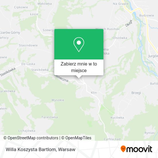 Mapa Willa Koszysta Bartlom