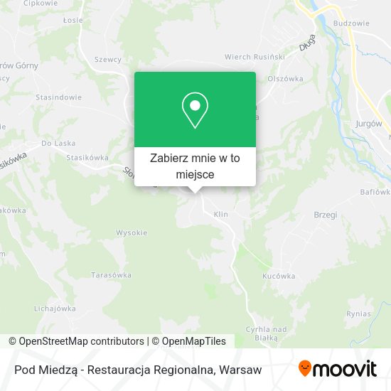 Mapa Pod Miedzą - Restauracja Regionalna