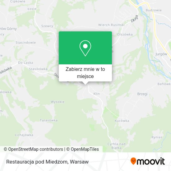 Mapa Restauracja pod Miedzom