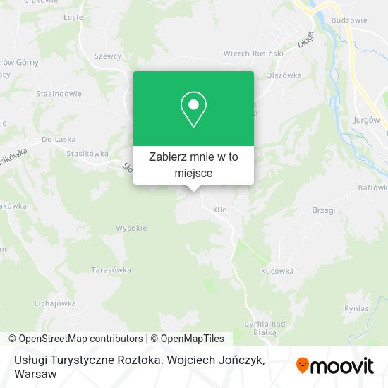 Mapa Usługi Turystyczne Roztoka. Wojciech Jończyk