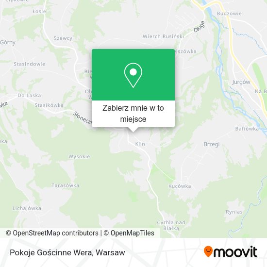 Mapa Pokoje Gościnne Wera