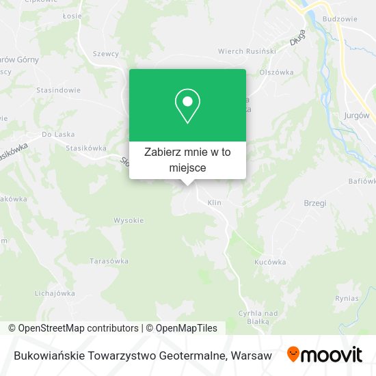 Mapa Bukowiańskie Towarzystwo Geotermalne