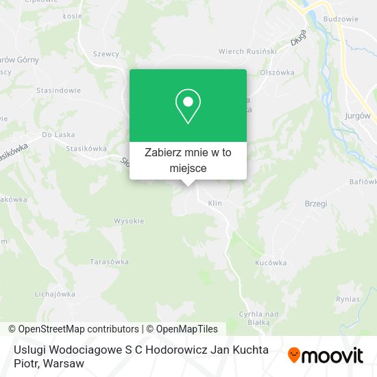 Mapa Uslugi Wodociagowe S C Hodorowicz Jan Kuchta Piotr