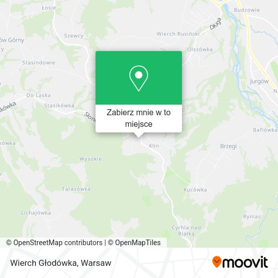 Mapa Wierch Głodówka