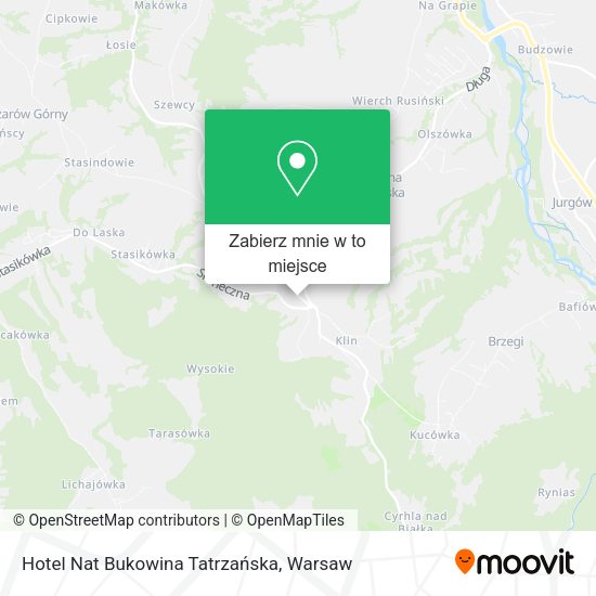 Mapa Hotel Nat Bukowina Tatrzańska