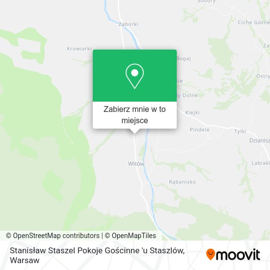 Mapa Stanisław Staszel Pokoje Gościnne 'u Staszlów