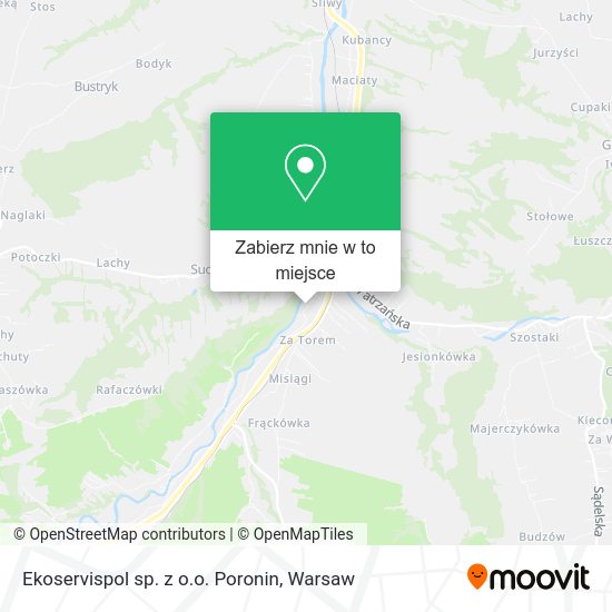 Mapa Ekoservispol sp. z o.o. Poronin