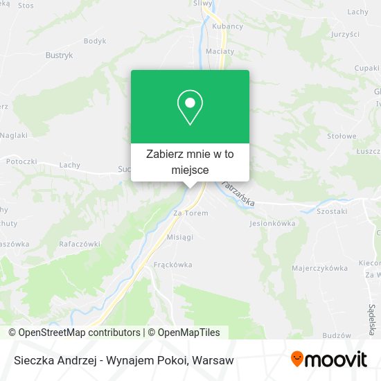 Mapa Sieczka Andrzej - Wynajem Pokoi