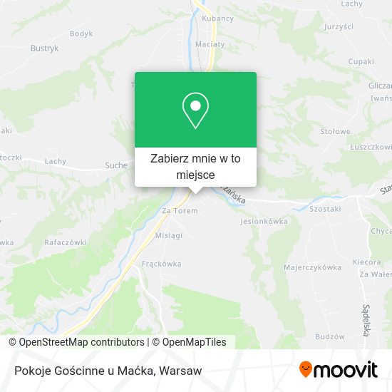 Mapa Pokoje Gościnne u Maćka