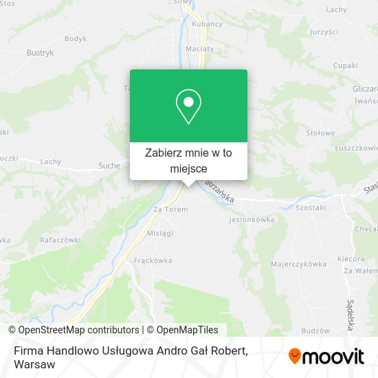 Mapa Firma Handlowo Usługowa Andro Gał Robert