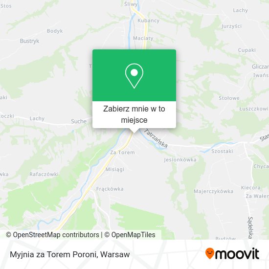 Mapa Myjnia za Torem Poroni