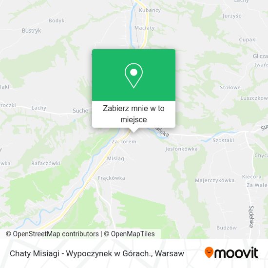 Mapa Chaty Misiagi - Wypoczynek w Górach.