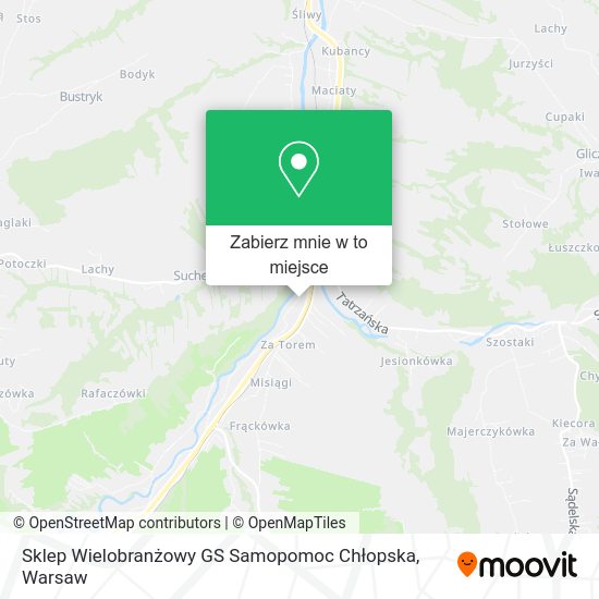 Mapa Sklep Wielobranżowy GS Samopomoc Chłopska