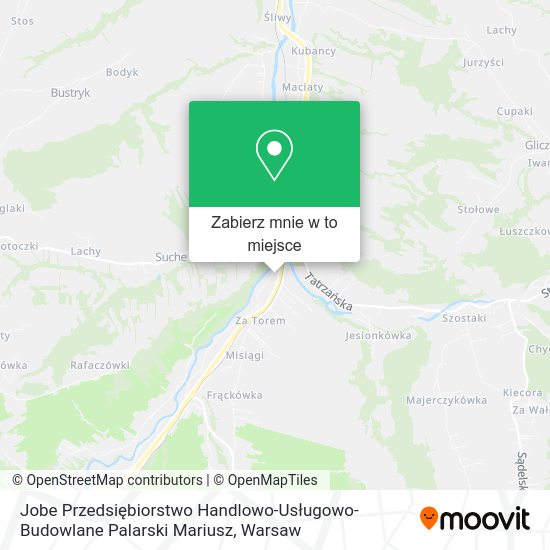 Mapa Jobe Przedsiębiorstwo Handlowo-Usługowo-Budowlane Palarski Mariusz